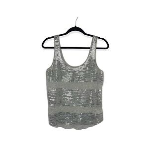 EXPRESS Gray Sequin Tank S